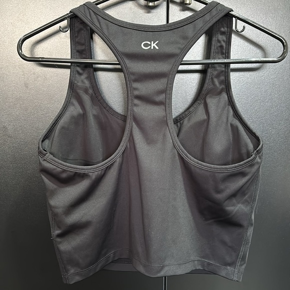 Calvin Klein Performance stretch racerback scoop neck,crop,removable pads - Picture 4 of 6